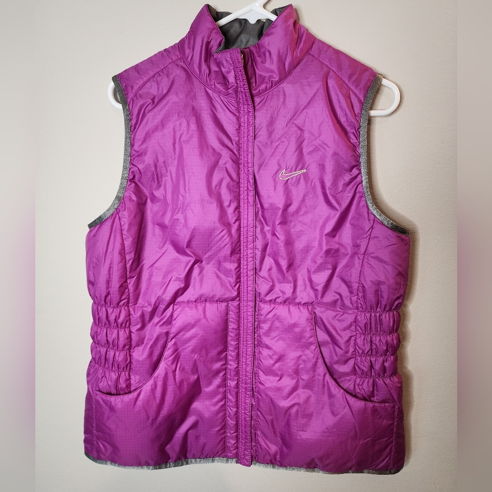 Nike Golf Lightweight Reversible Vest, Pink/Purple, Women's Large